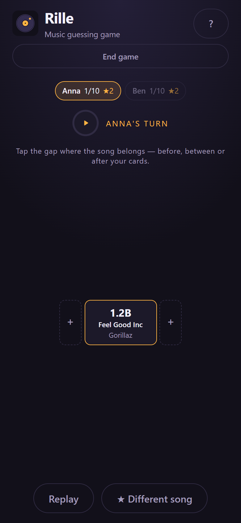 The Clicks mode: cards show view counts instead of years